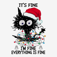 Black Cats Christmas It S Fine I M Fine Everything Is Fine Adjustable Cap | Artistshot