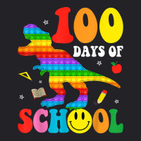 100 Days Of School Poppin Funny Dinosaur Teacher Student T Shirt Youth Tee | Artistshot