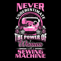 Funny Sewing Phrase Power Of A Woman With A Sewing Machine Tshirt Lightweight Hoodie | Artistshot