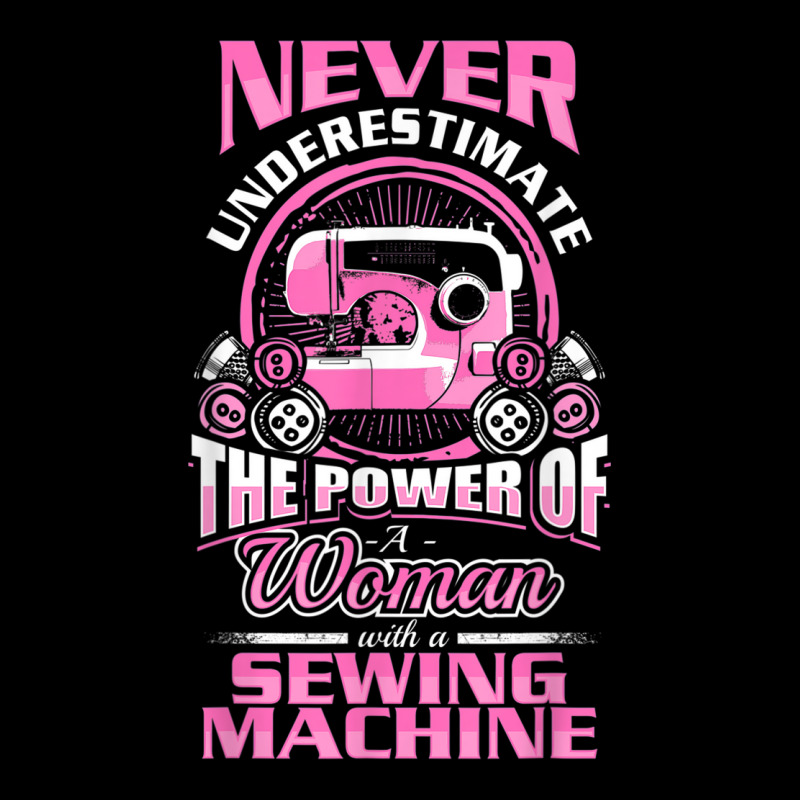 Funny Sewing Phrase Power Of A Woman With A Sewing Machine Tshirt Lightweight Hoodie | Artistshot