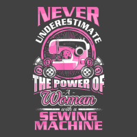 Funny Sewing Phrase Power Of A Woman With A Sewing Machine Tshirt Vintage T-shirt | Artistshot