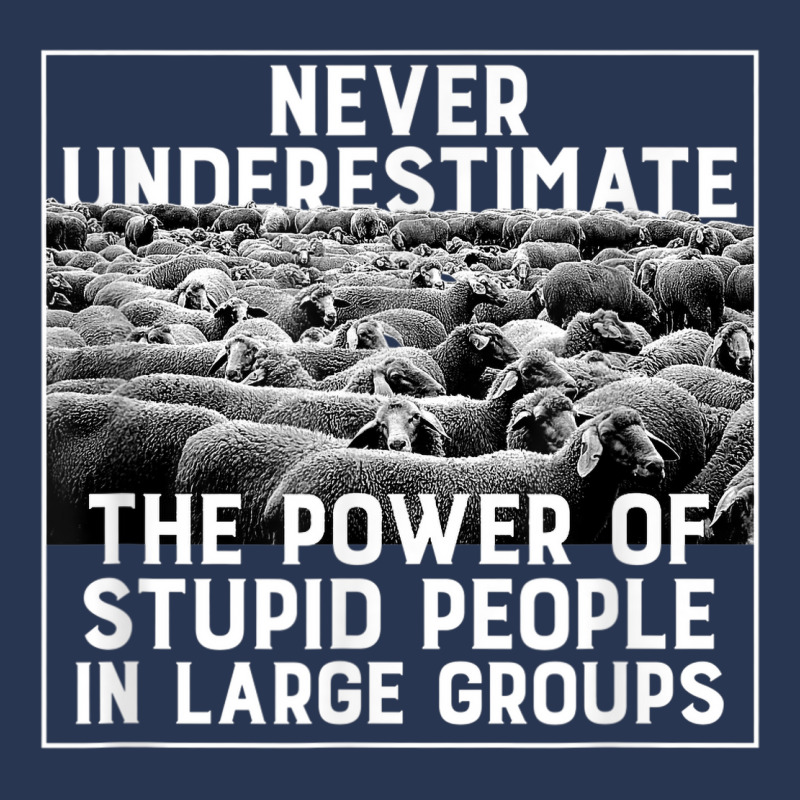 Funny Stupid People In Large Groups, Herd, Flock Of Sheep Men Denim Jacket | Artistshot