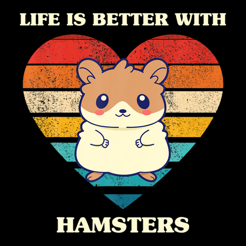 Life Is Better With Hamsters Cute Hamster Design Retro Pocket T-Shirt by eskalitiffay | Artistshot