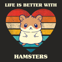 Life Is Better With Hamsters Cute Hamster Design Retro Ladies Fitted T-shirt | Artistshot