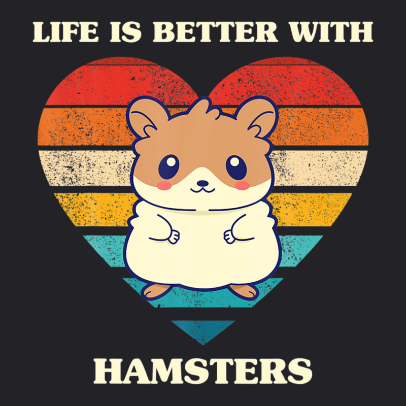 Life Is Better With Hamsters Cute Hamster Design Retro Youth Tee by eskalitiffay | Artistshot