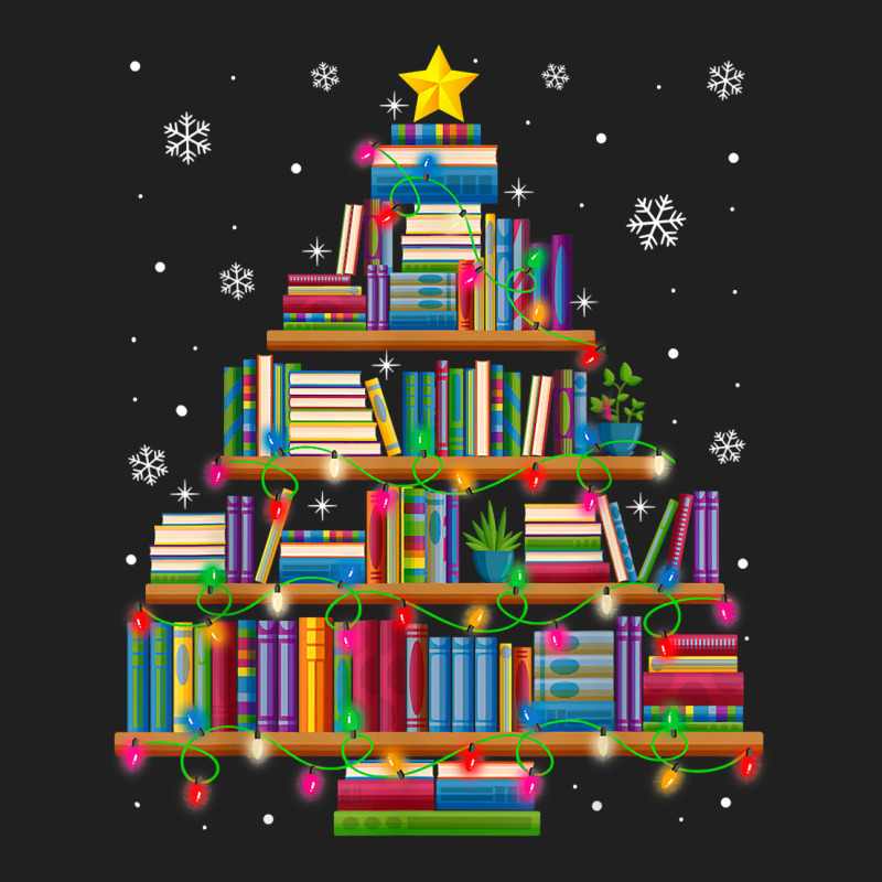 Book Christmas Tree Xmas Lights Library Book Librarian T Shirt Ladies Polo Shirt by shmonotpv4s | Artistshot