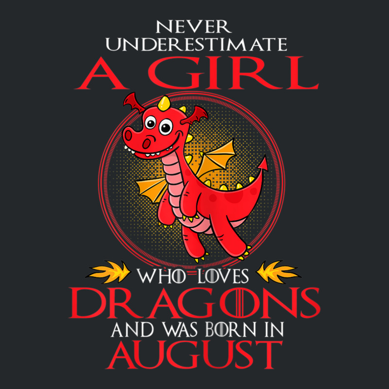 Girl Loves Dragons August Shirt Funny Gift Birthday Crewneck Sweatshirt | Artistshot