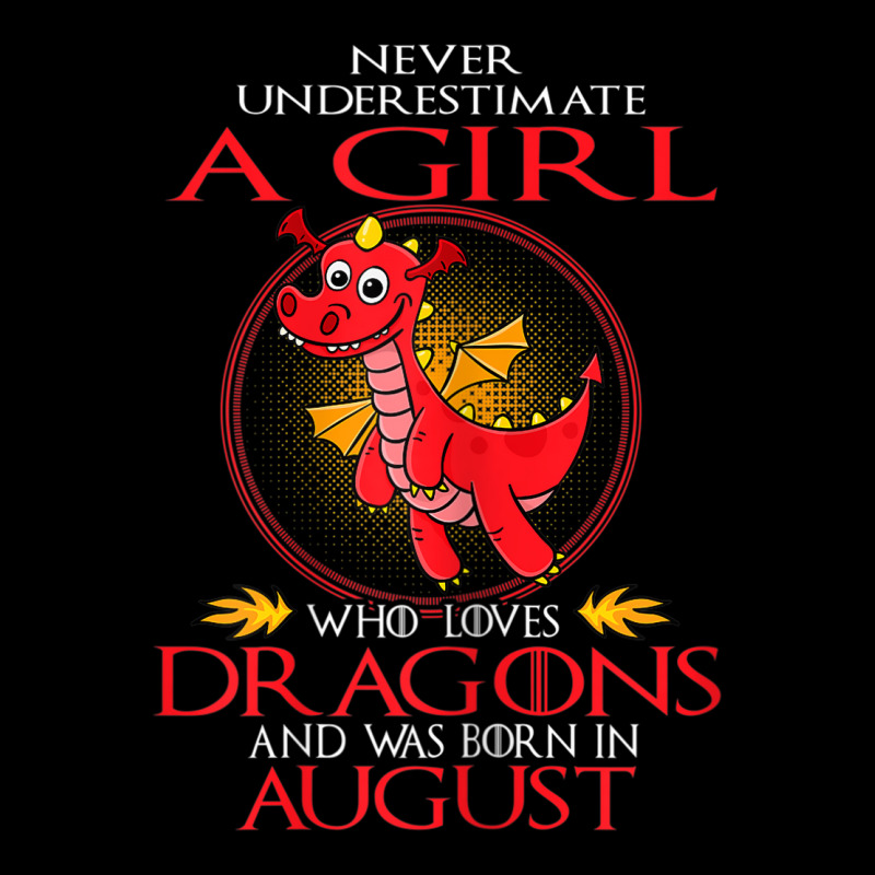 Girl Loves Dragons August Shirt Funny Gift Birthday Fleece Short | Artistshot