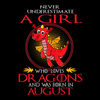 Girl Loves Dragons August Shirt Funny Gift Birthday Unisex Jogger | Artistshot