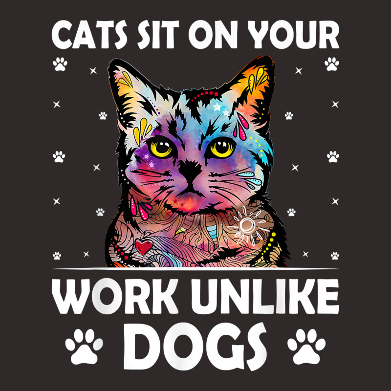 Cats Sit On Your Work Cat Mom Wfh Cat Dad Work From Home T Shirt Racerback Tank by xq8pjbeamer | Artistshot