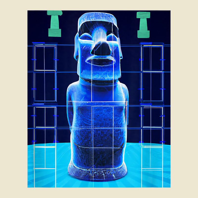 Easter Island Statue Moai Blueprint Rapa Nui T Shirt Cropped Hoodie | Artistshot