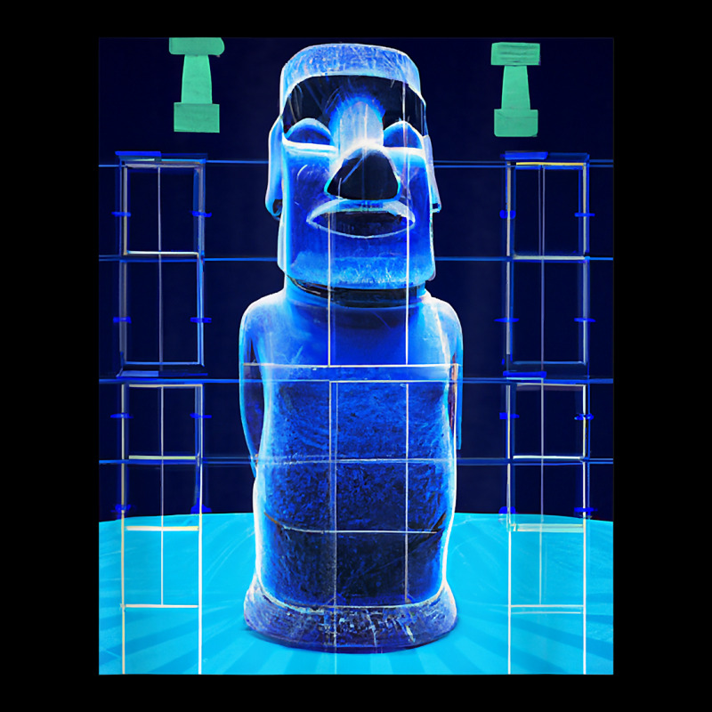 Easter Island Statue Moai Blueprint Rapa Nui T Shirt Cropped Sweater | Artistshot