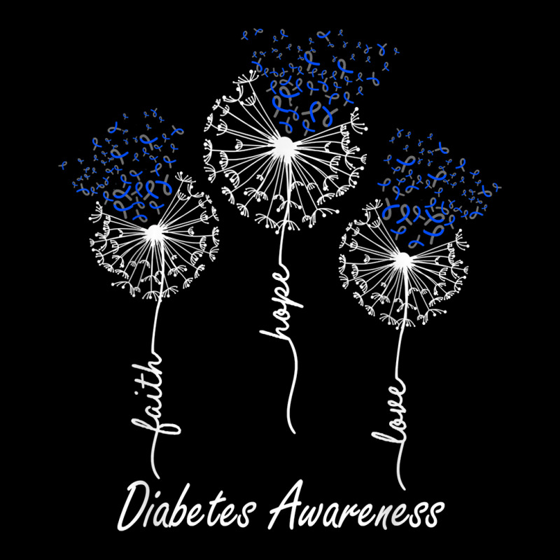 Diabetes Awareness Faith Hope Love Dandelion T Shirt Graphic Youth T-shirt by noelenedh2mar | Artistshot