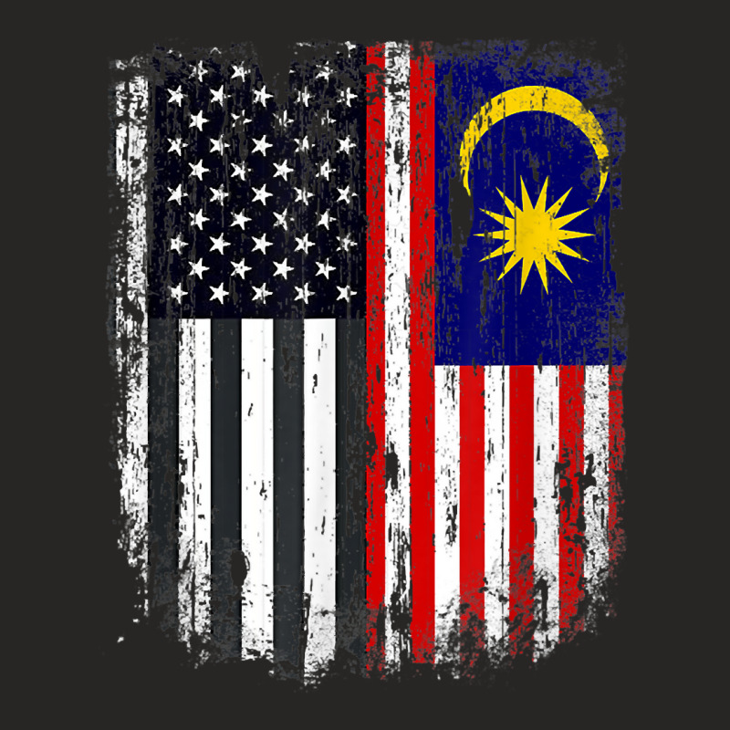 Duel Flag Design Malaysia And American Duel Citizen T Shirt Ladies Fitted T-Shirt by xq8pjbeamer | Artistshot