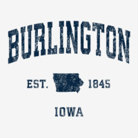 Burlington Iowa Ia Vintage Athletic Navy Sports Design Adjustable Cap | Artistshot