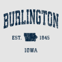 Burlington Iowa Ia Vintage Athletic Navy Sports Design Medium-length Apron | Artistshot