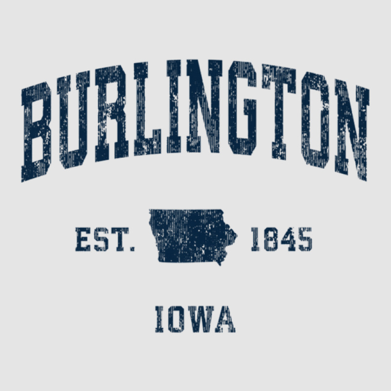 Burlington Iowa Ia Vintage Athletic Navy Sports Design Medium-length Apron | Artistshot