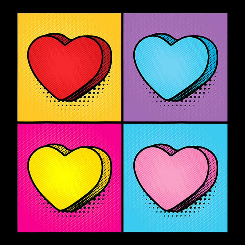 Candy Heart Pop Art Valentine S Day Graphic Kids Cap | Artistshot