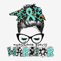 Messy Bun Women Teal Ribbon Myasthenia Gravis Warrior Classic T-shirt | Artistshot