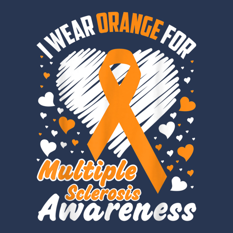 I Wear Orange For Multiple Sclerosis Awareness Shirt Tshirt Men Denim Jacket | Artistshot