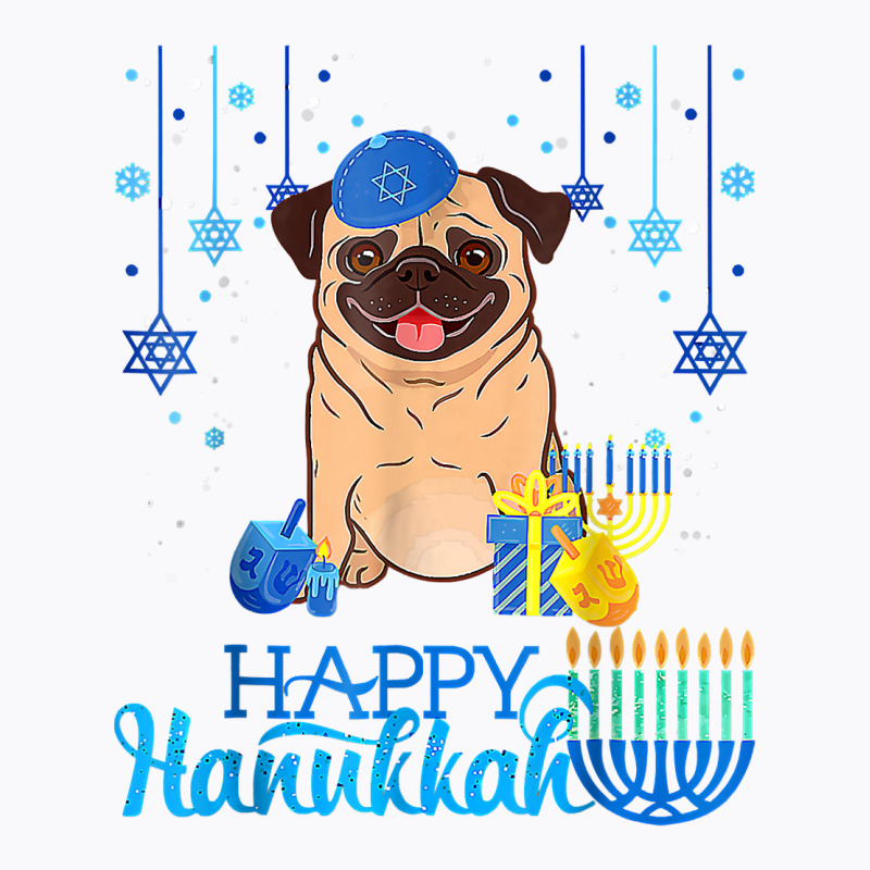 Jewish Pug Dog Menorah Hat Chanukah Hanukkah Jewish Xmas Pre T Shirt T-shirt | Artistshot