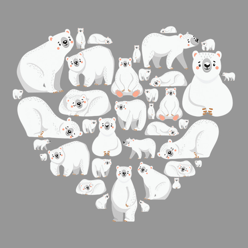 Polar Bear Lover Polar Bear Heart Valentine Gift Men Women Women's V-Neck T-Shirt by Iribe890 | Artistshot