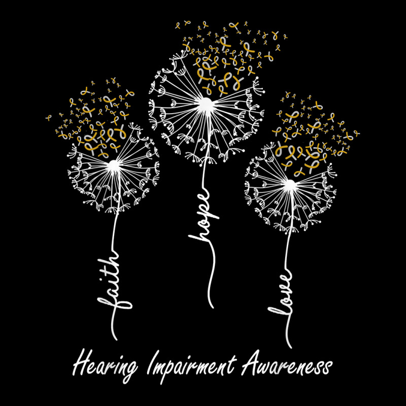 Hearing Impairment Awareness Faith Hope Love Dandelion T Shirt Maternity Scoop Neck T-shirt by xq8pjbeamer | Artistshot