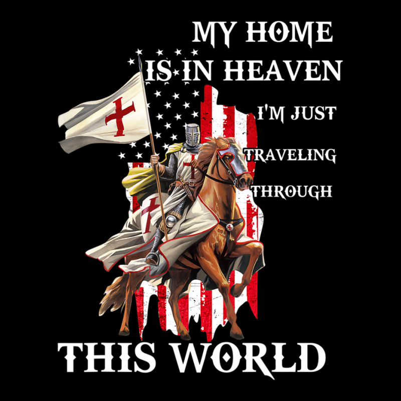 Us Flag Knight Templar Jesus My Home Is In Heaven Christian Adjustable Cap | Artistshot