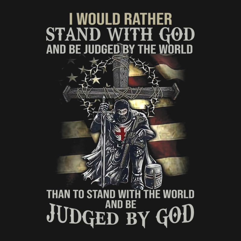 Jesus Cross Knight Templar Stand With God Judge By The World Medium-length Apron | Artistshot