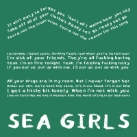 Sea Girls Lyrics T-shirt | Artistshot