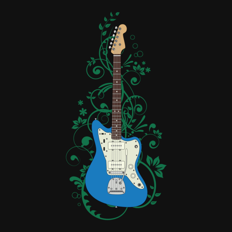 Blue Offset Style Electric Guitar Flowering Vines Front Car Mat | Artistshot