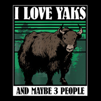 I Love Yaks And Maybe 3 People   Highland Cow Yak T Shirt Adjustable Cap | Artistshot