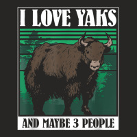 I Love Yaks And Maybe 3 People   Highland Cow Yak T Shirt Ladies Fitted T-shirt | Artistshot