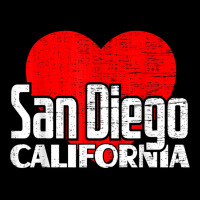 I Love San Diego California Retro Big Heart Vacation T Shirt Youth Zipper Hoodie | Artistshot