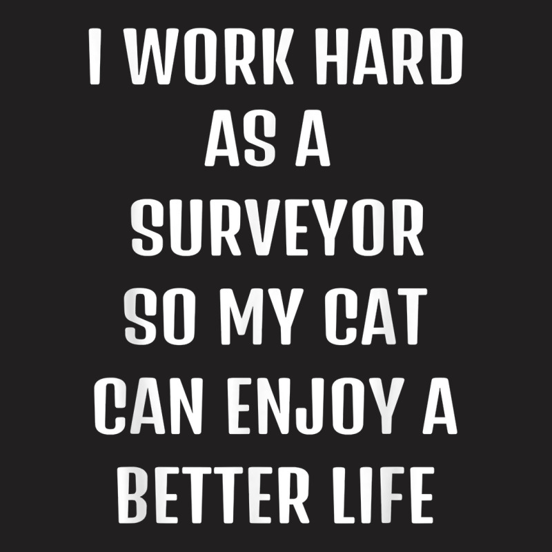 I Worked Hard As A Surveyor For My Cats Lifestyle T Shirt T-Shirt by xq8pjbeamer | Artistshot