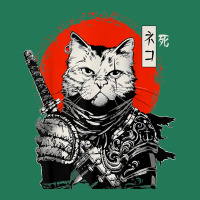 Samurai Japanese Cat Bushido Warrior, Katana Sword Retro Ladies Fitted T-shirt | Artistshot