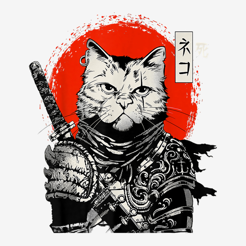 Samurai Japanese Cat Bushido Warrior, Katana Sword Retro Scorecard Crop Tee by vakkerolbreiq | Artistshot