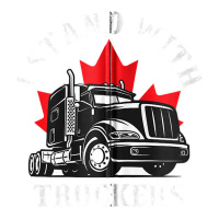 I Stand With Canadian Truckers Zip Hoodie V-neck Tee | Artistshot