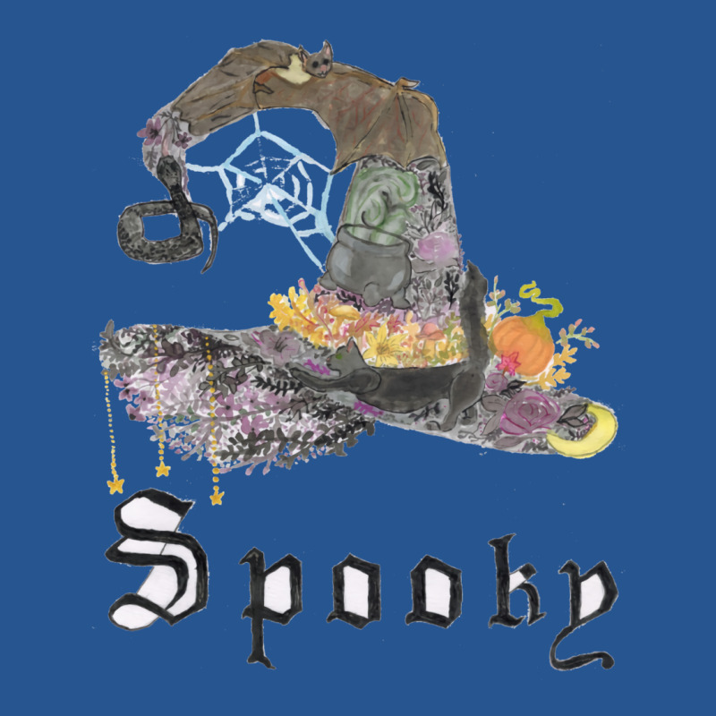 Spooky Halloween Witch Hat Collage With Gothic Hand Lettering Ladies Fitted T-Shirt by molaeilyvq | Artistshot