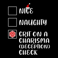 Funny Nice Naughty D20 Crit On Charisma Deception Check Christmas Women's V-neck T-shirt | Artistshot