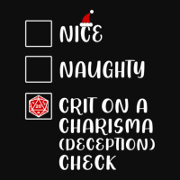 Funny Nice Naughty D20 Crit On Charisma Deception Check Christmas Crop Top | Artistshot