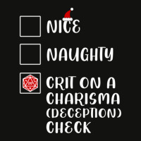 Funny Nice Naughty D20 Crit On Charisma Deception Check Christmas Scorecard Crop Tee | Artistshot