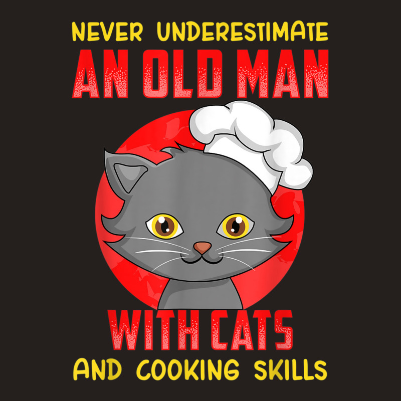 Mens An Old Man With Cats And Cooking Skills Edition Tank Top | Artistshot