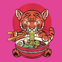 Japanese Baby Tiger Eating Ramen Noodles T-shirt | Artistshot