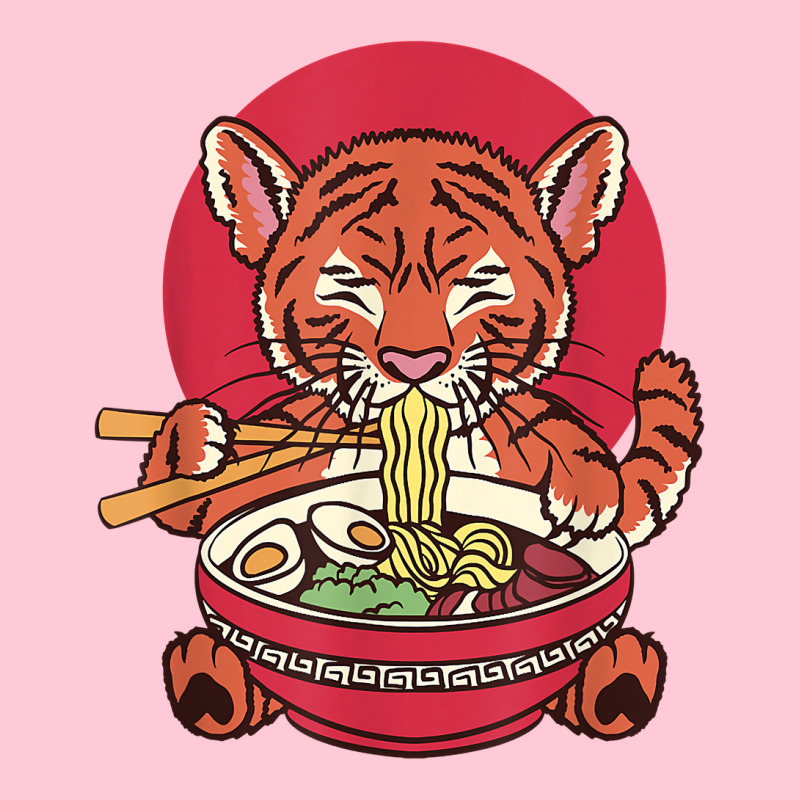 Japanese Baby Tiger Eating Ramen Noodles Graphic T-shirt | Artistshot