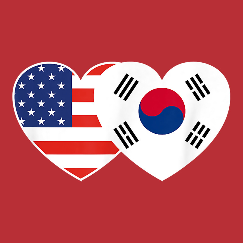 South Korea Usa Flag Twin Heart T Shirt For Korean Americans T-shirt | Artistshot