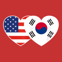 South Korea Usa Flag Twin Heart T Shirt For Korean Americans V-neck Tee | Artistshot