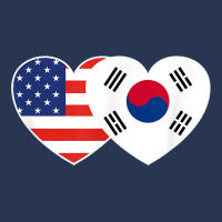 South Korea Usa Flag Twin Heart T Shirt For Korean Americans Men Denim Jacket | Artistshot