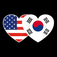 South Korea Usa Flag Twin Heart T Shirt For Korean Americans Fleece Short | Artistshot