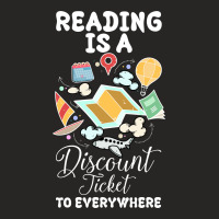 Reading Is A Discount Ticket To Everywhere For Dark Ladies Fitted T-shirt | Artistshot